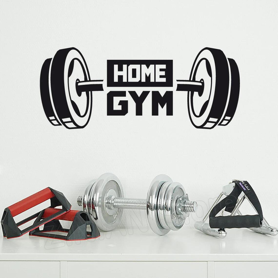 Home Gym In Garage - ملصقات الحائط لتزيين الصالة الرياضية واللياقة