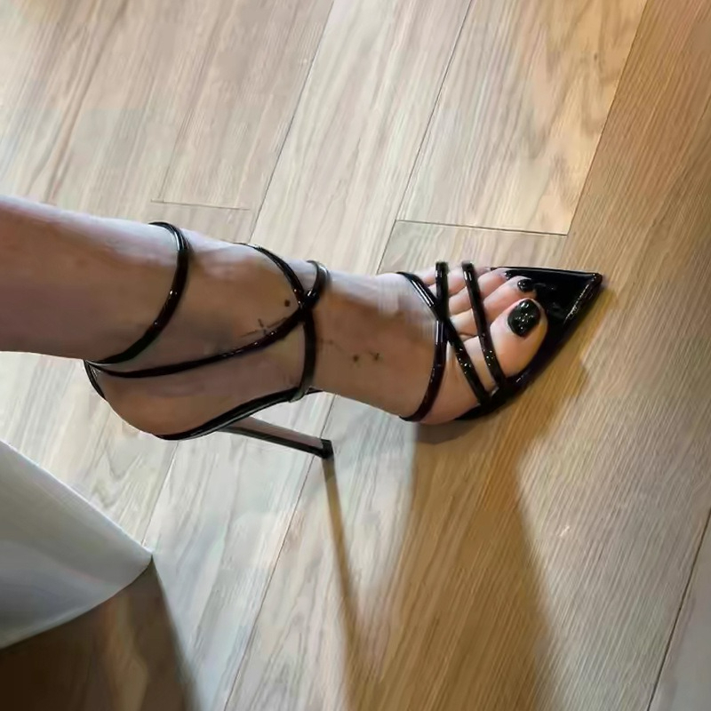 صنادل نسائية بكعب عالٍ مدببة ا - مراجعة Ankle Strap Attachment وسعره