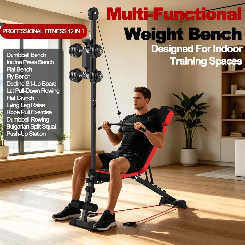 مقعد تمارين متعدد الوظائف مع ن - مراجعة Home Gym Weight وسعره
