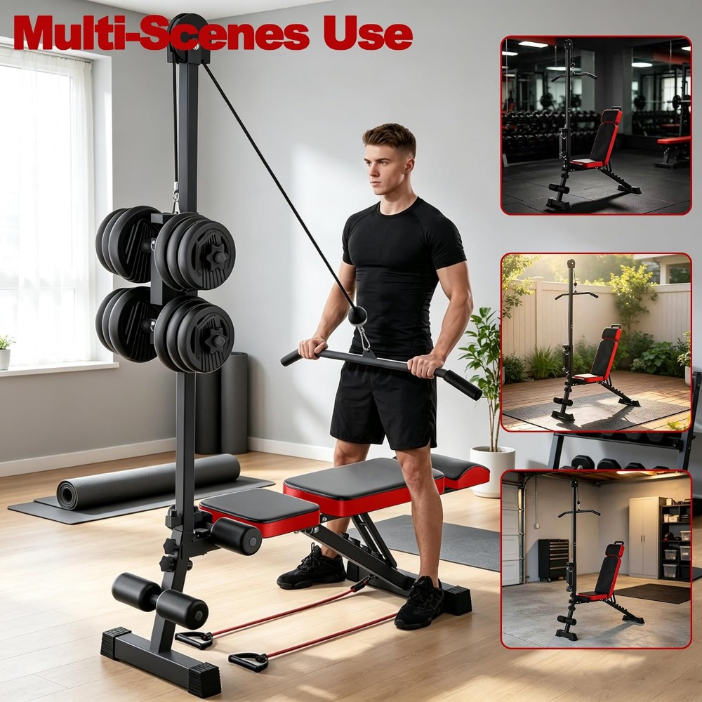 مقعد تمارين متعدد الوظائف مع ن - مراجعة Home Gym Weight وسعره